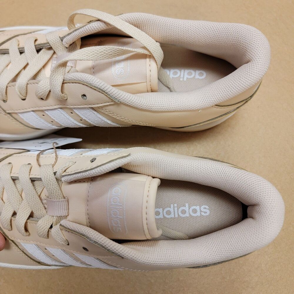 adidas Break Start Low Sneakers Bright Tan White Stripes Womens size 9 Shoes. - Picture 11 of 12